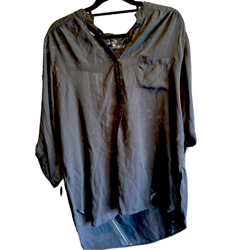 Black sheer tunic